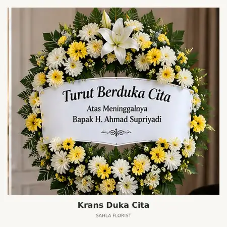 Krans Bunga Duka Tanah Baru Depok