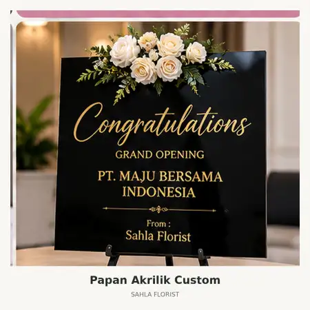 Papan Bunga Akrilik Tanah Baru Depok
